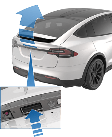 Tesla rear deals door opening